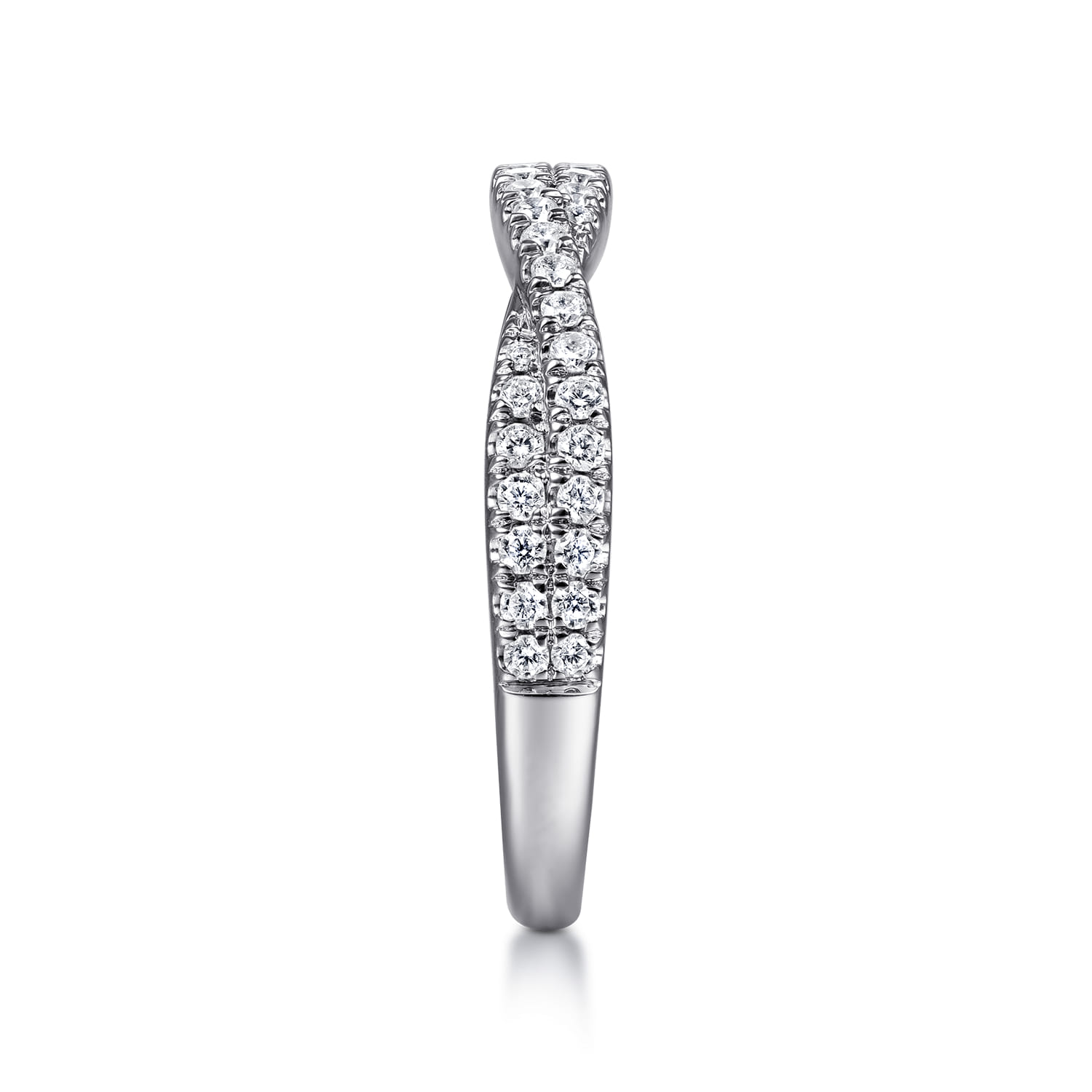 14K White Gold Diamond Matching Wedding Band - 0.39 ct - Shot 5