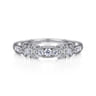 14K White Gold Diamond Matching Wedding Band - 0.21 ct