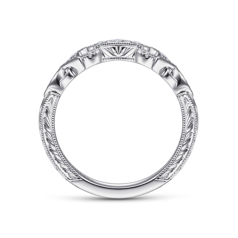 14K White Gold Diamond Matching Wedding Band - 0.21 ct - Shot 2