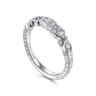 14K White Gold Diamond Matching Wedding Band - 0.21 ct