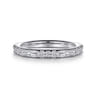 14K White Gold Diamond Matching Wedding Band - 0.55 ct