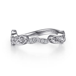 14K White Gold Diamond Matching Wedding Band
