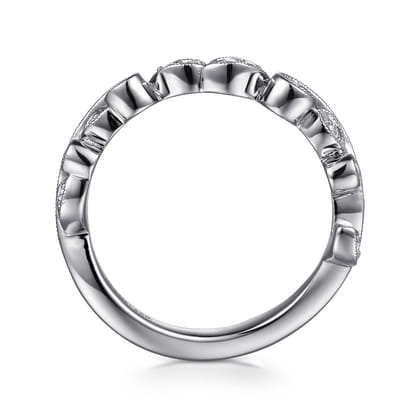 14K White Gold Diamond Matching Wedding Band