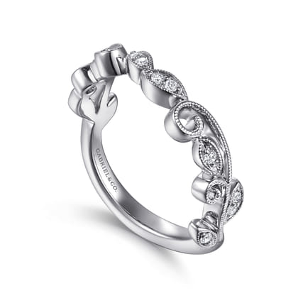 14K White Gold Diamond Matching Wedding Band