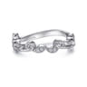 14K White Gold Diamond Matching Wedding Band - 0.08 ct