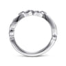 14K White Gold Diamond Matching Wedding Band - 0.08 ct