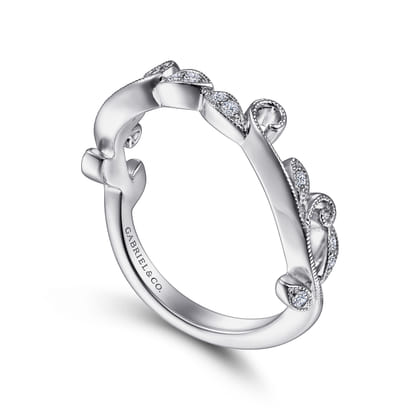 14K White Gold Diamond Matching Wedding Band