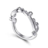 14K White Gold Diamond Matching Wedding Band - 0.08 ct