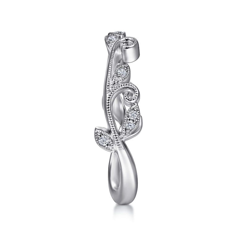 14K White Gold Diamond Matching Wedding Band - 0.08 ct - Shot 5