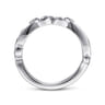 14K White Gold Diamond Matching Wedding Band - 0.08 ct