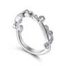 14K White Gold Diamond Matching Wedding Band - 0.08 ct