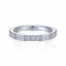 14K White Gold Diamond Matching Wedding Band - 0.63 ct