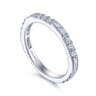 14K White Gold Diamond Matching Wedding Band - 0.63 ct