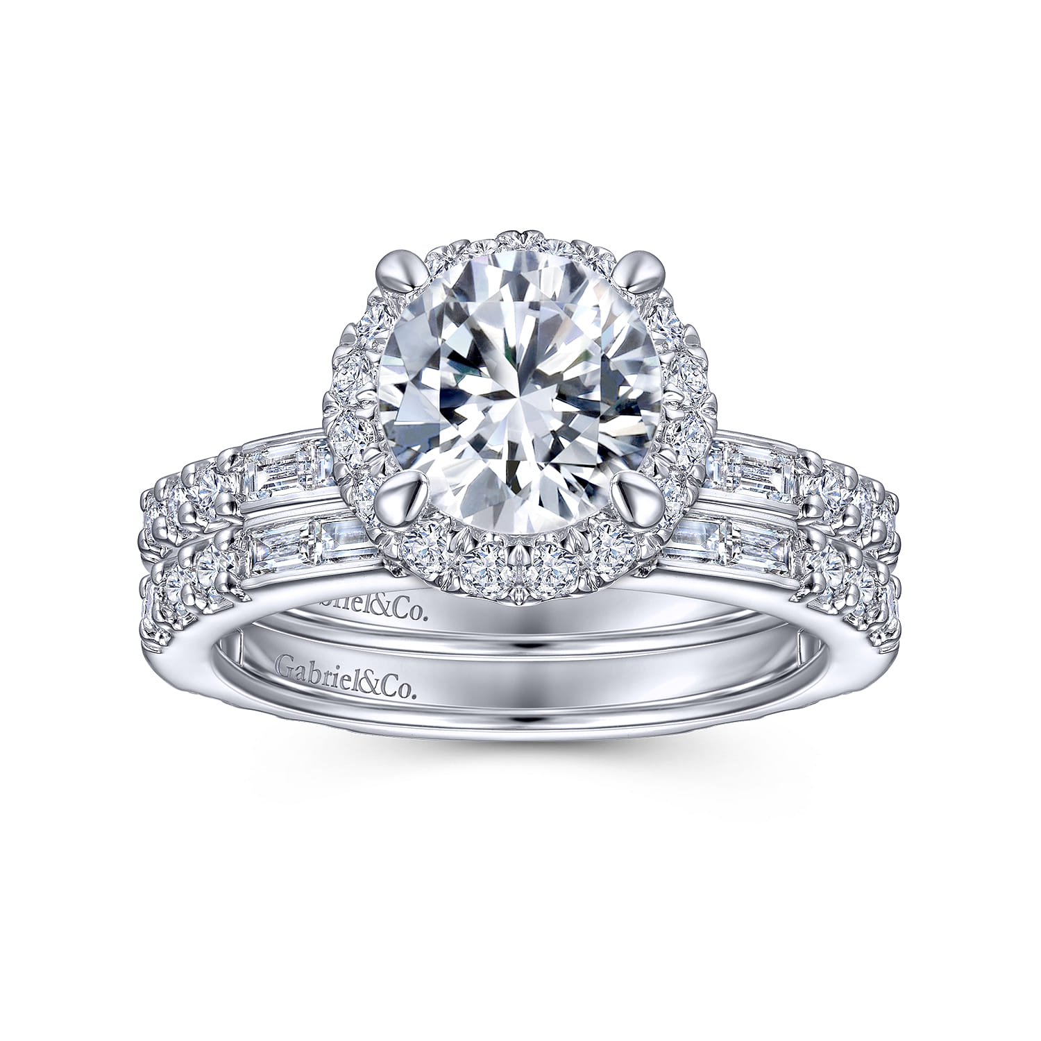 14K White Gold Diamond Matching Wedding Band - 0.63 ct - Shot 4