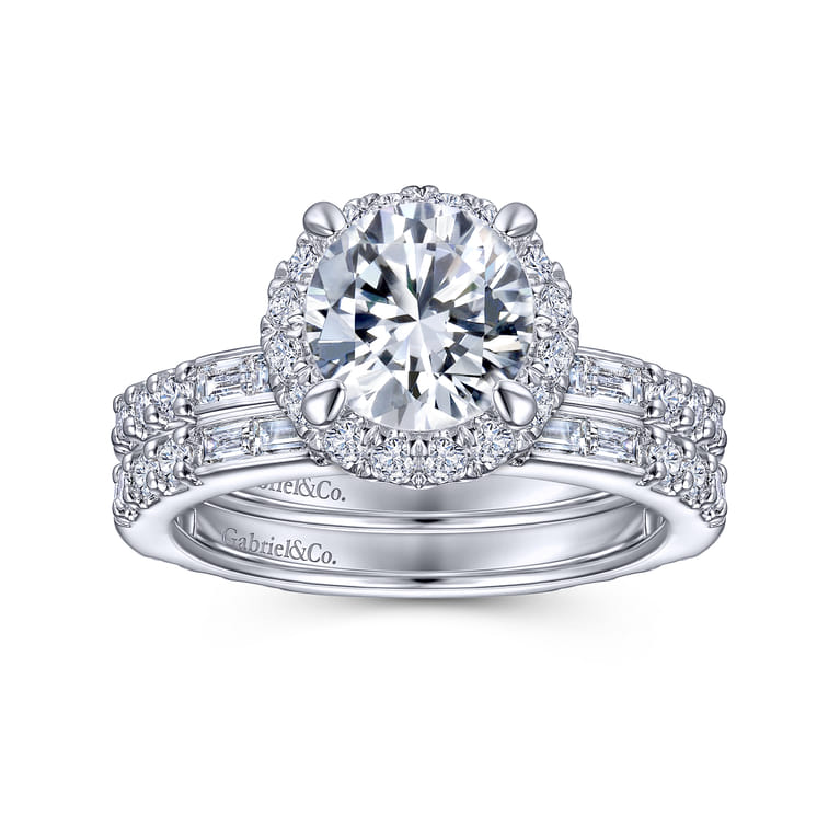 14K White Gold Diamond Matching Wedding Band - 0.63 ct - Shot 4