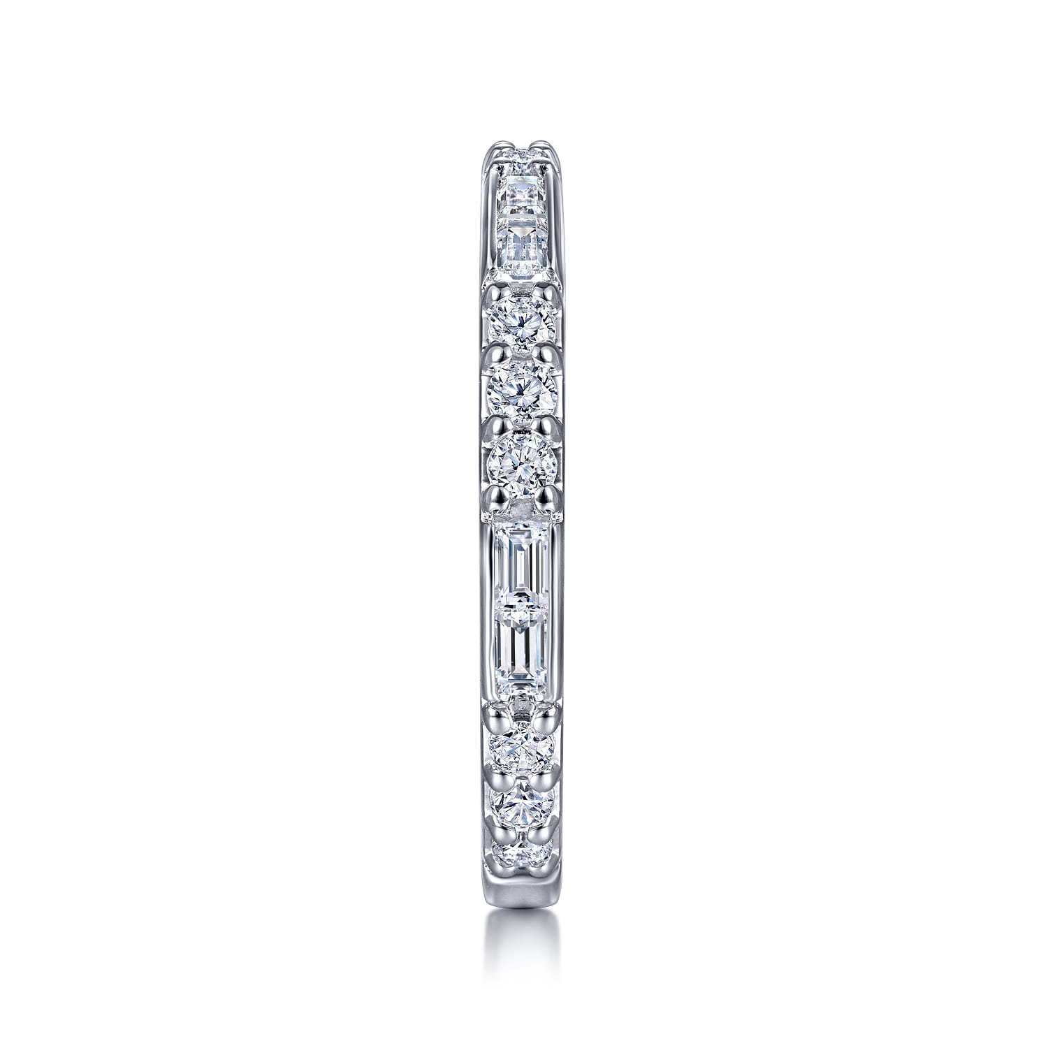 14K White Gold Diamond Matching Wedding Band - 0.63 ct - Shot 5