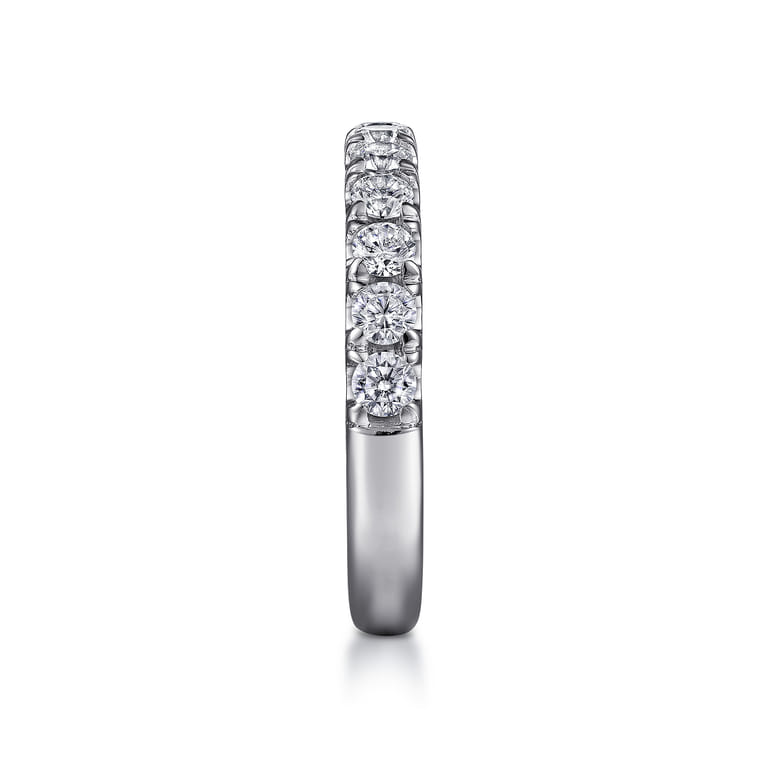 14K White Gold Diamond Matching Wedding Band - 0.79 ct - Shot 5