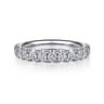 14K White Gold Diamond Matching Wedding Band - 0.73 ct