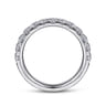 14K White Gold Diamond Matching Wedding Band - 0.73 ct