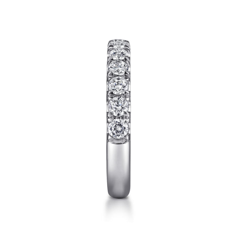 14K White Gold Diamond Matching Wedding Band - 0.73 ct - Shot 5