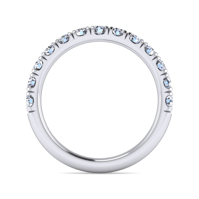 14K White Gold Diamond Matching Wedding Band - 0.73 ct - Shot 2