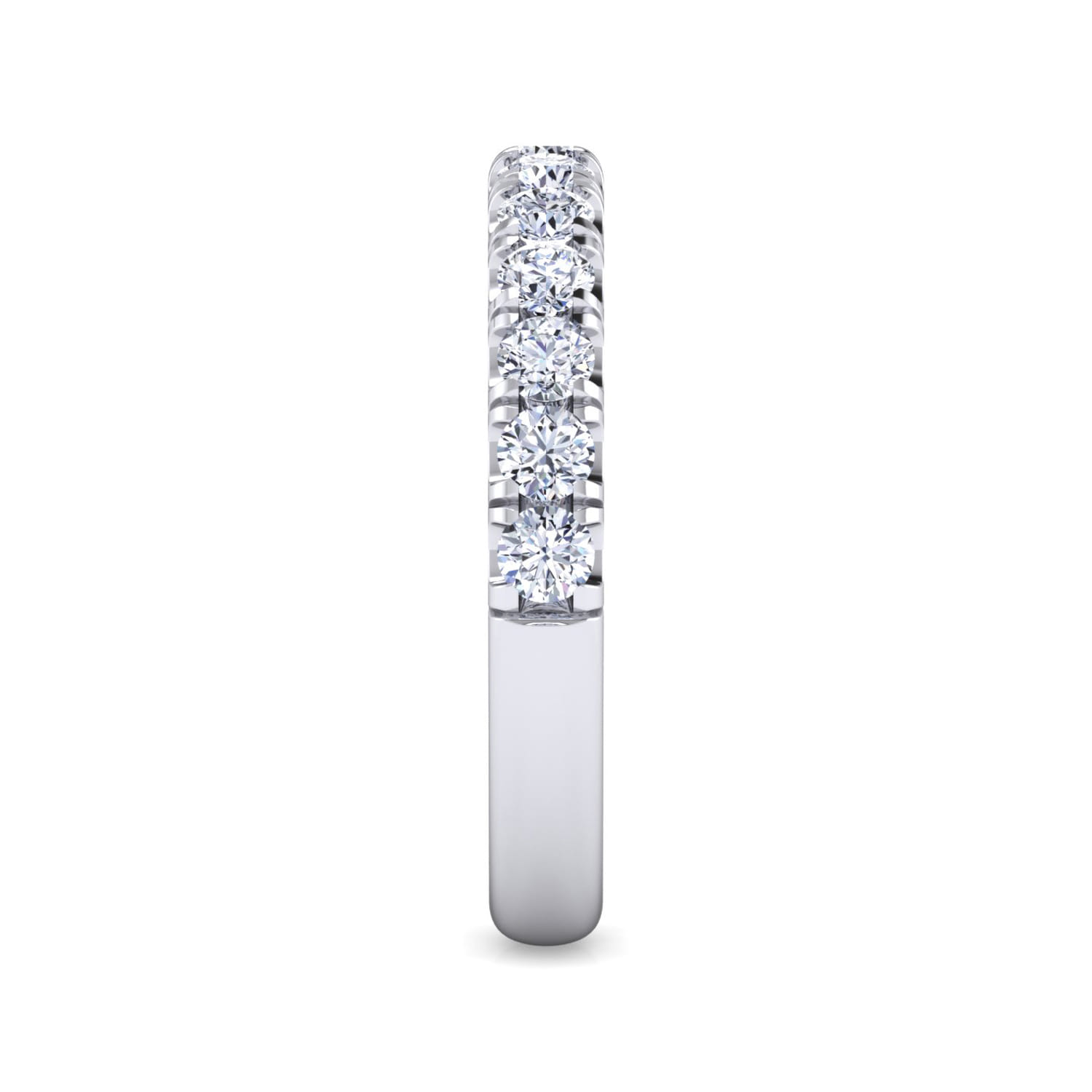 14K White Gold Diamond Matching Wedding Band - 0.79 ct - Shot 4