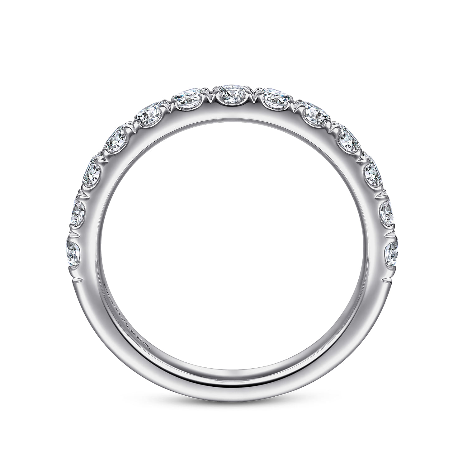 14K White Gold Diamond Matching Wedding Band - 0.79 ct - Shot 2