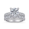 14K White Gold Diamond Matching Wedding Band - 0.79 ct