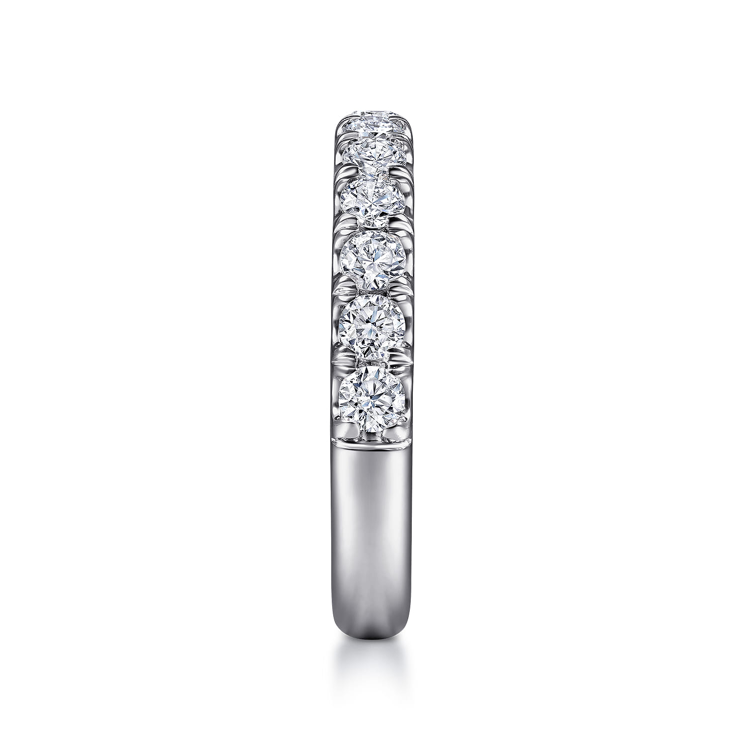 14K White Gold Diamond Matching Wedding Band - 0.79 ct - Shot 5