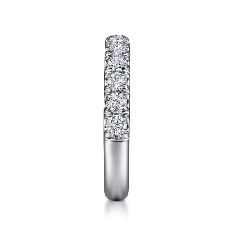14K White Gold Diamond Matching Wedding Band - 0.79 ct - Shot 5