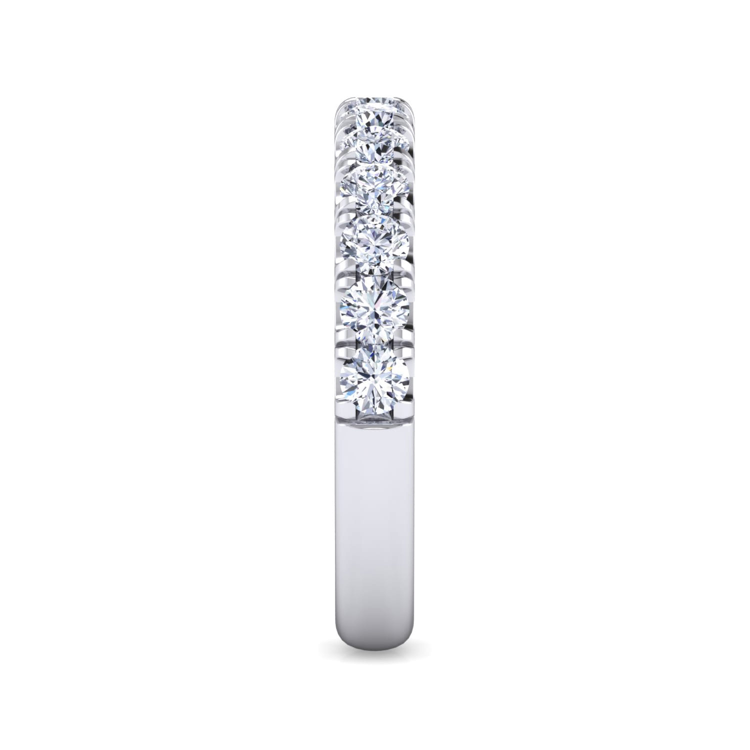 14K White Gold Diamond Matching Wedding Band - 0.79 ct - Shot 4