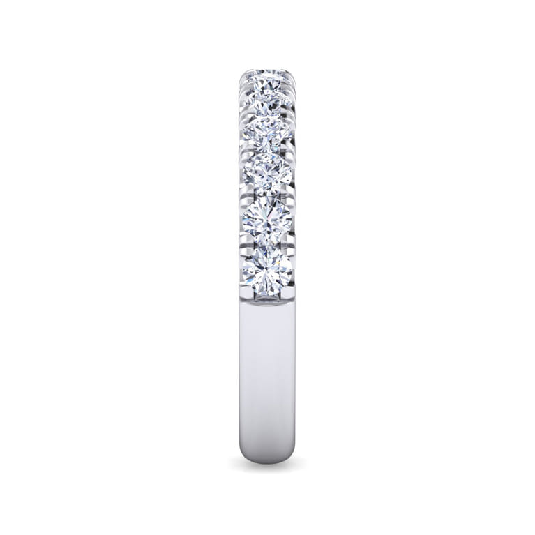 14K White Gold Diamond Matching Wedding Band - 0.79 ct - Shot 4