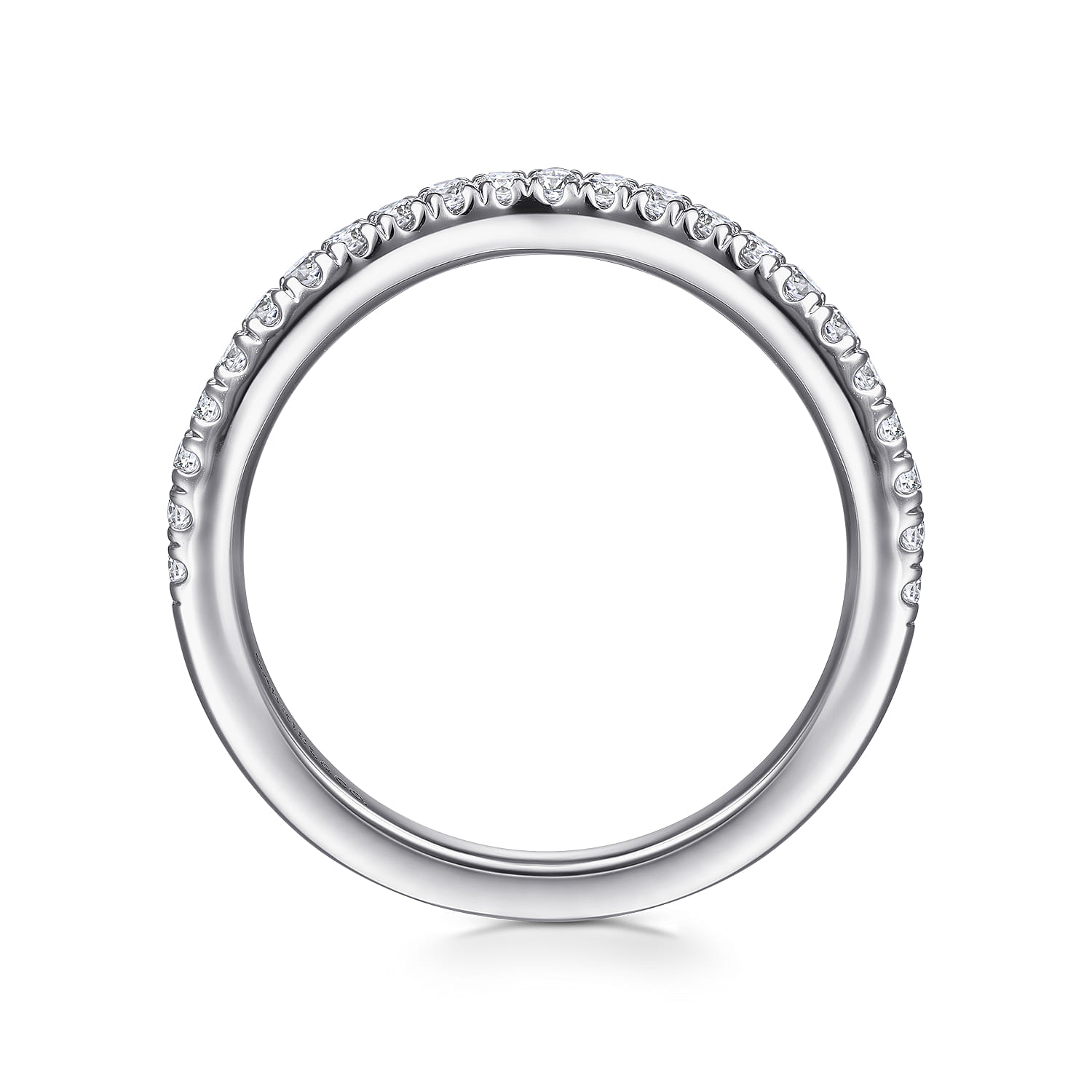 14K White Gold Diamond Matching Wedding Band - 0.3 ct - Shot 2