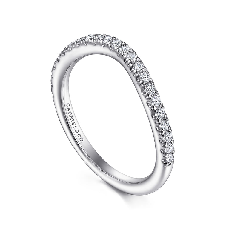 14K White Gold Diamond Matching Wedding Band - 0.3 ct - Shot 3