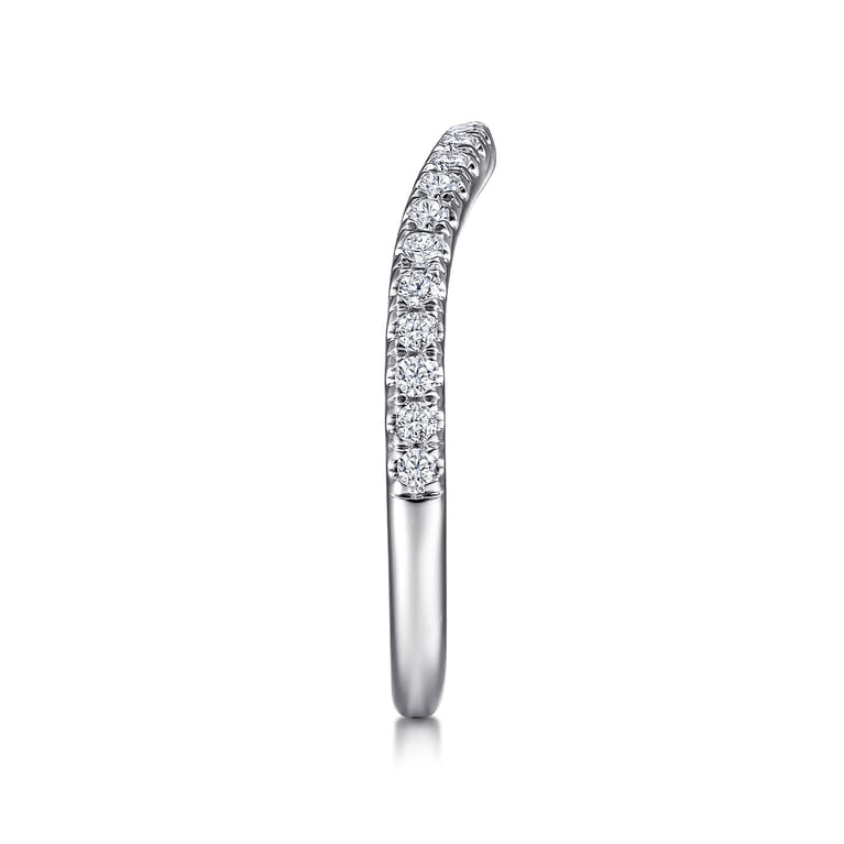 14K White Gold Diamond Matching Wedding Band - 0.3 ct - Shot 5