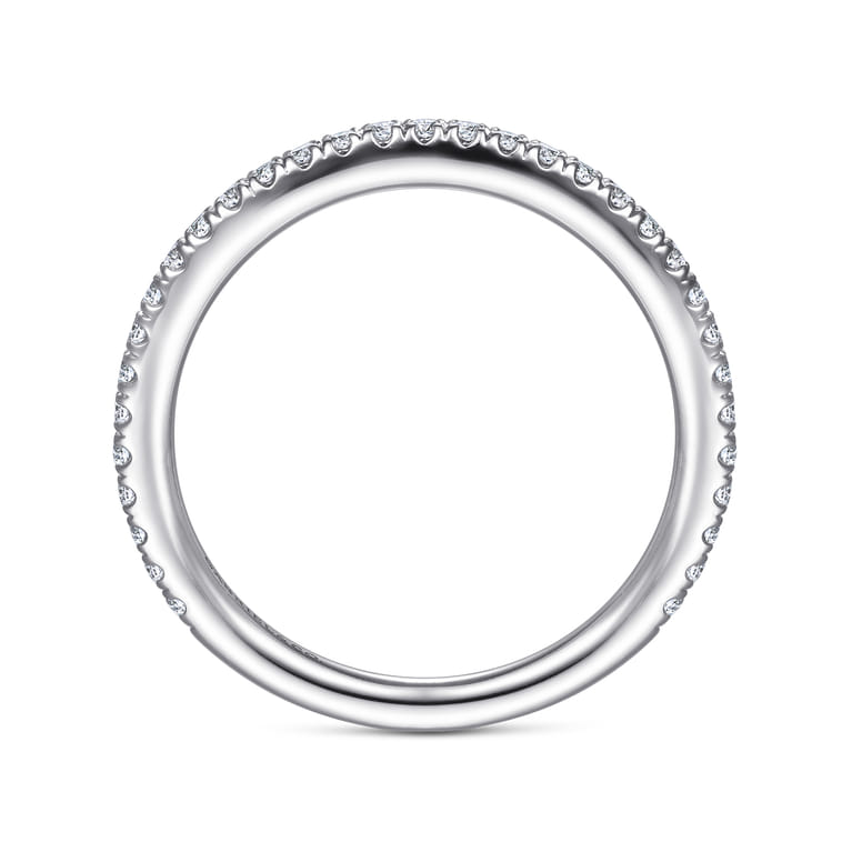 14K White Gold Diamond Matching Wedding Band - 0.29 ct - Shot 2