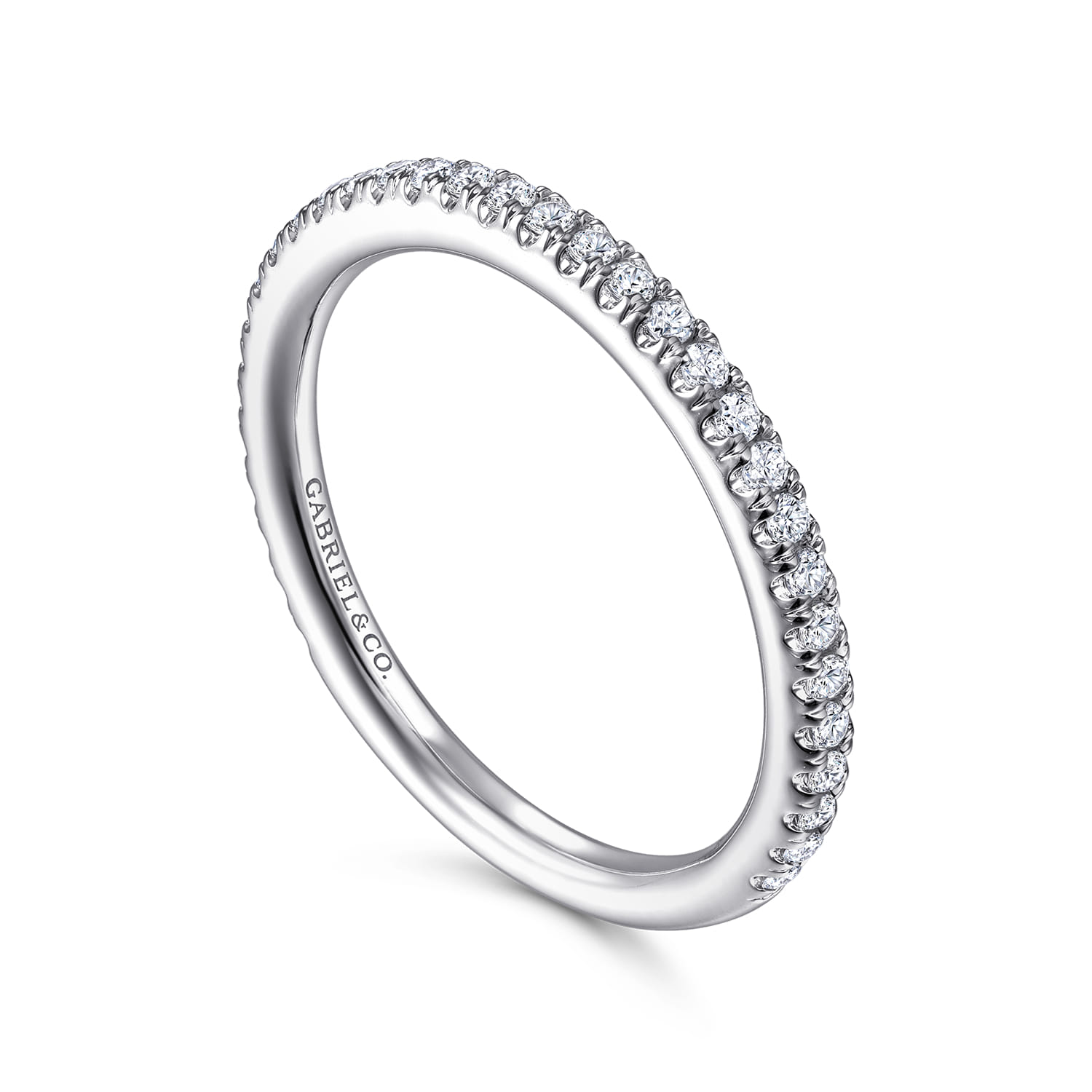 14K White Gold Diamond Matching Wedding Band - 0.29 ct - Shot 3