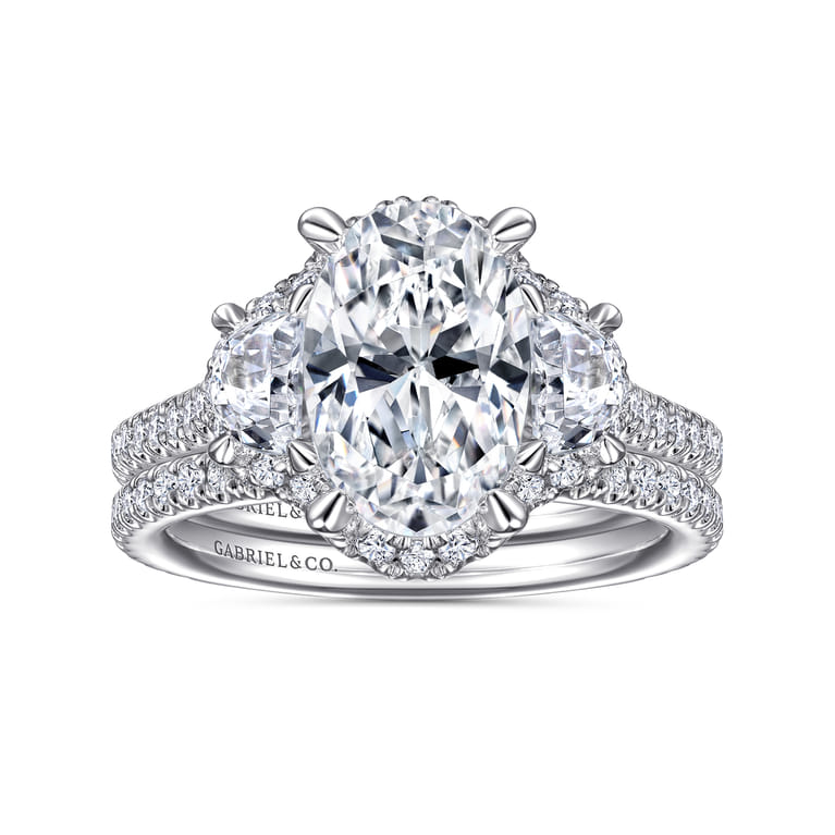 14K White Gold Diamond Matching Wedding Band - 0.29 ct - Shot 4