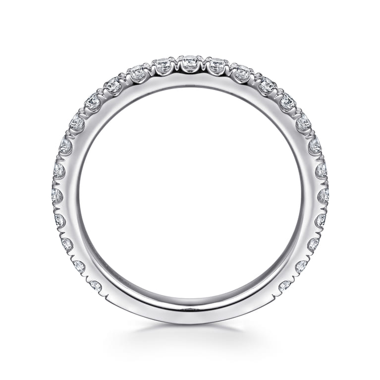 14K White Gold Diamond Matching Wedding Band - 0.63 ct - Shot 2