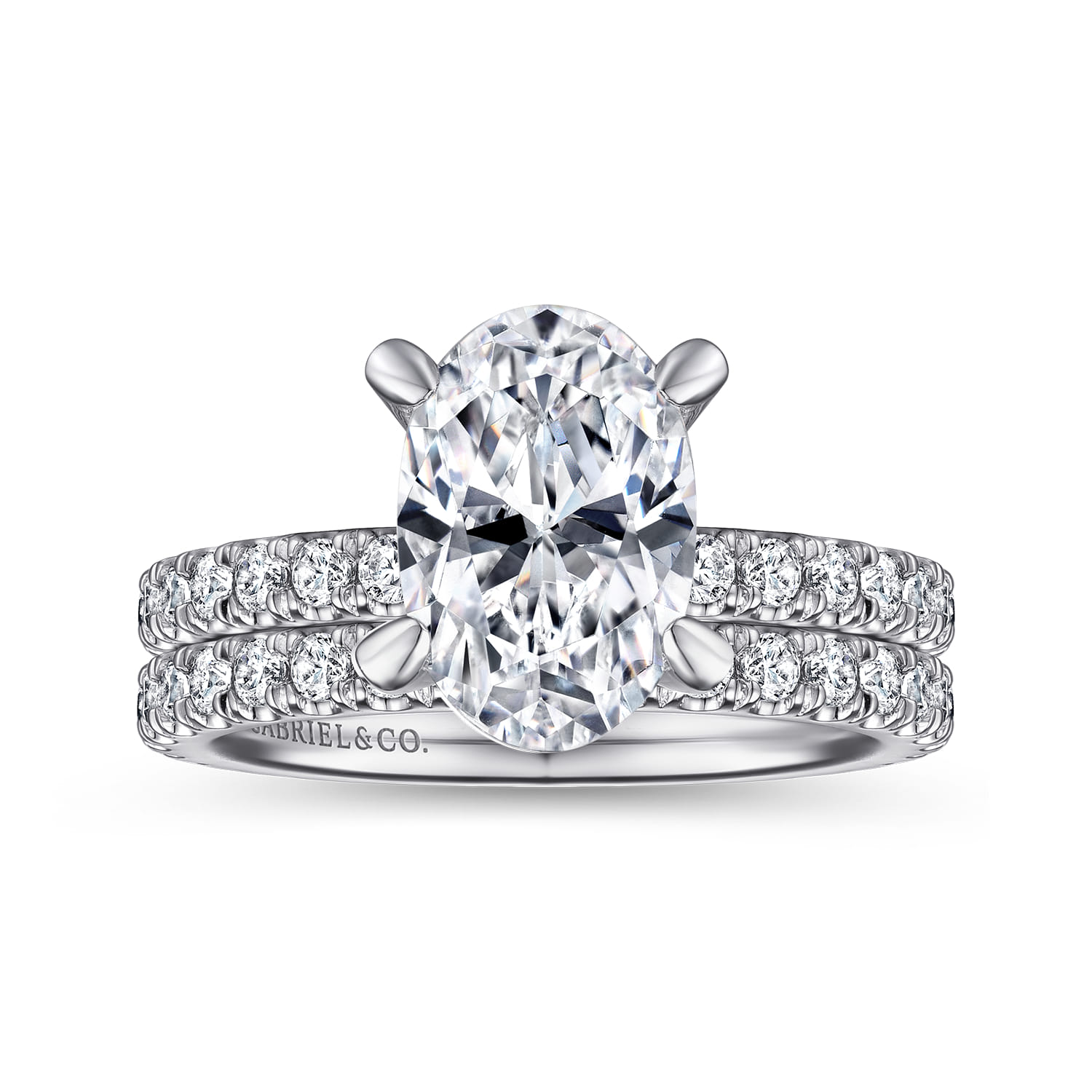 14K White Gold Diamond Matching Wedding Band - 0.63 ct - Shot 4