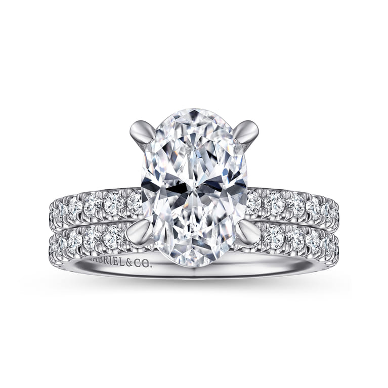 14K White Gold Diamond Matching Wedding Band - 0.63 ct - Shot 4