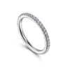 14K White Gold Diamond Matching Wedding Band - 0.26 ct