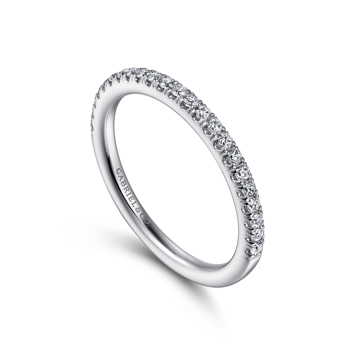14K White Gold Diamond Matching Wedding Band - 0.26 ct - Shot 3