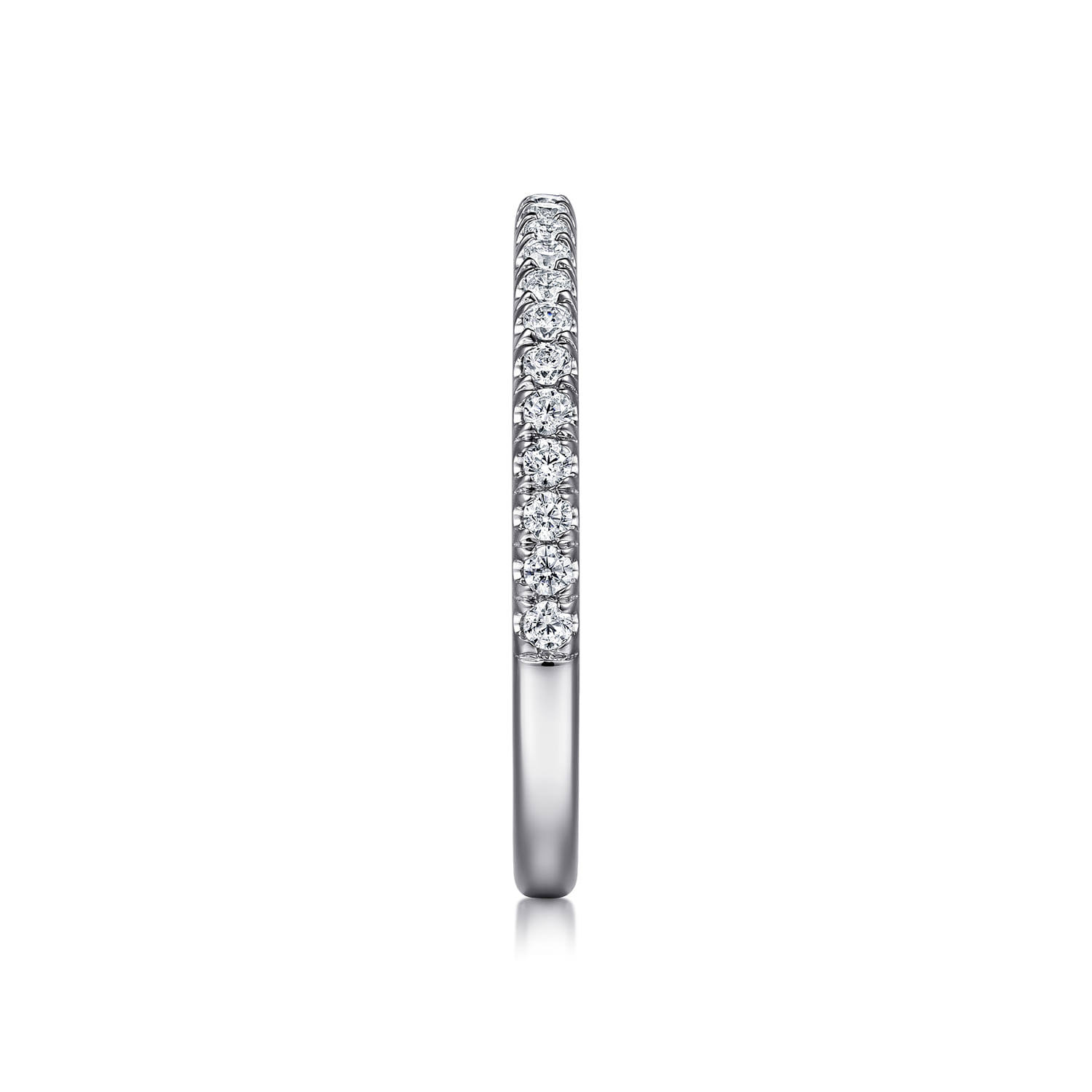 14K White Gold Diamond Matching Wedding Band - 0.26 ct - Shot 5