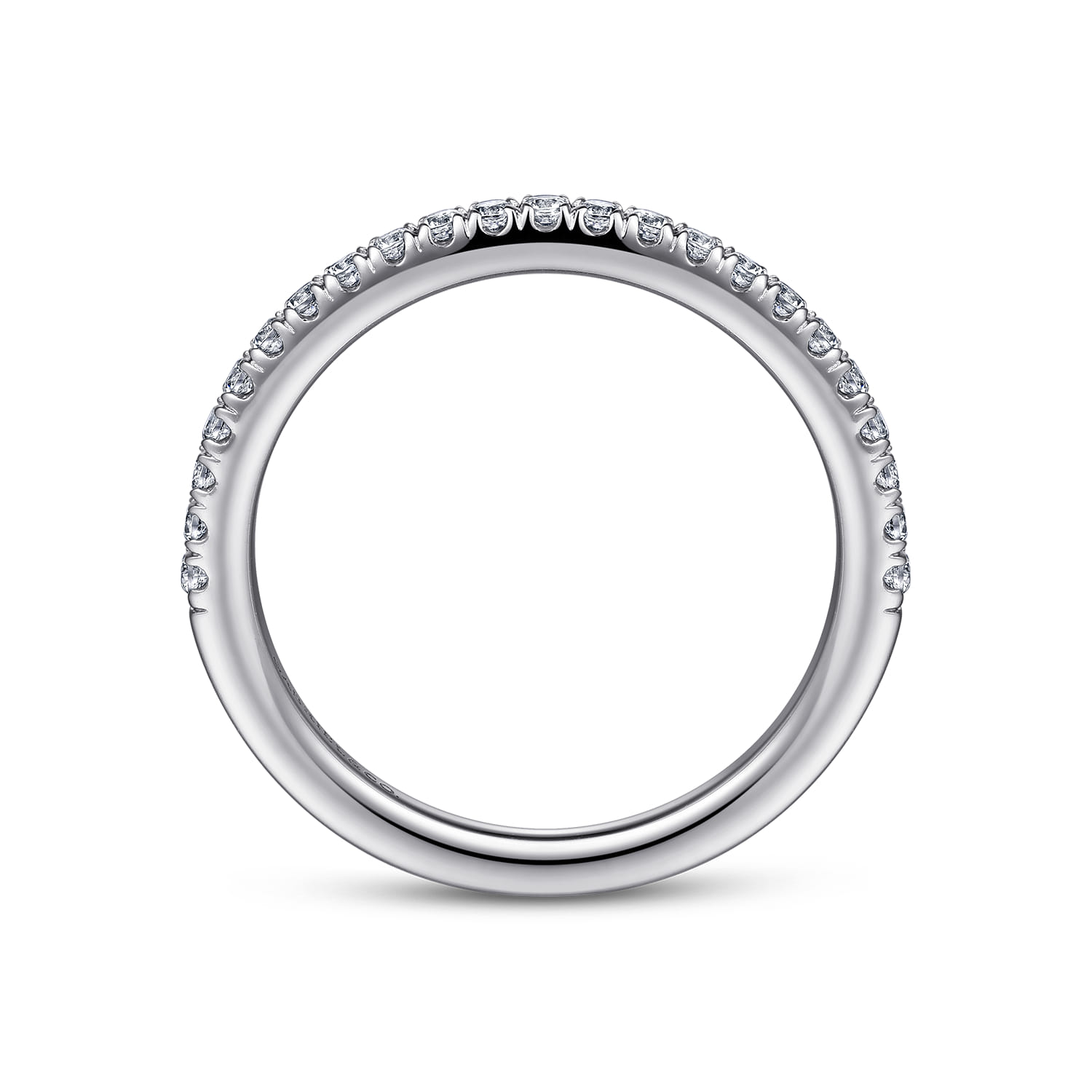 14K White Gold Diamond Matching Wedding Band - 0.26 ct - Shot 2