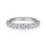 14K White Gold Diamond Matching Wedding Band - 0.76 ct