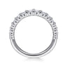 14K White Gold Diamond Matching Wedding Band - 0.76 ct