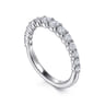 14K White Gold Diamond Matching Wedding Band - 0.76 ct