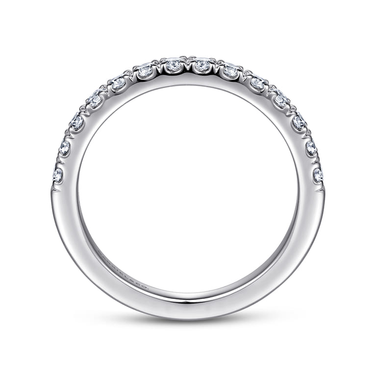 14K White Gold Diamond Matching Wedding Band - 0.49 ct - Shot 2