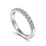 14K White Gold Diamond Matching Wedding Band - 0.49 ct